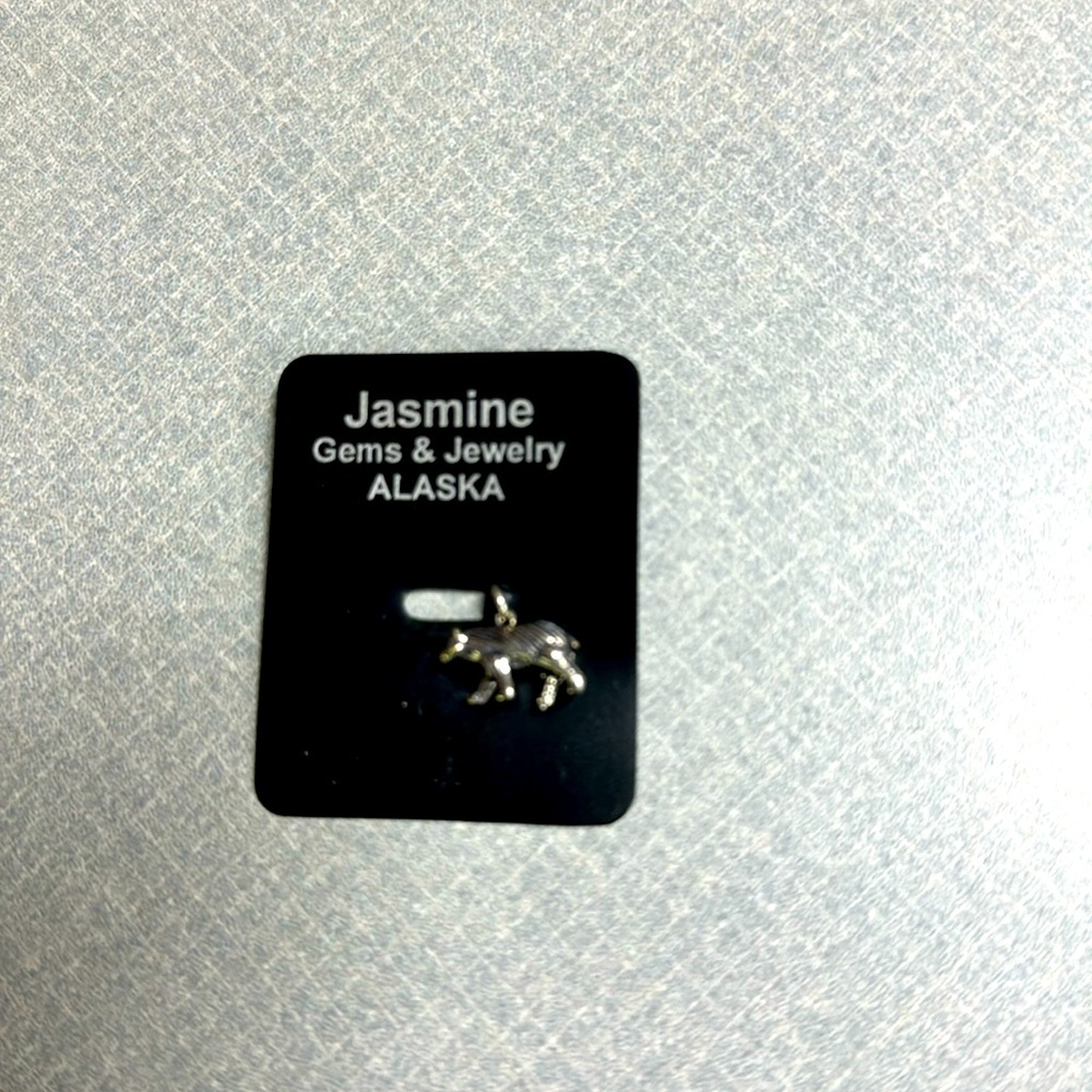 Silver bear charm